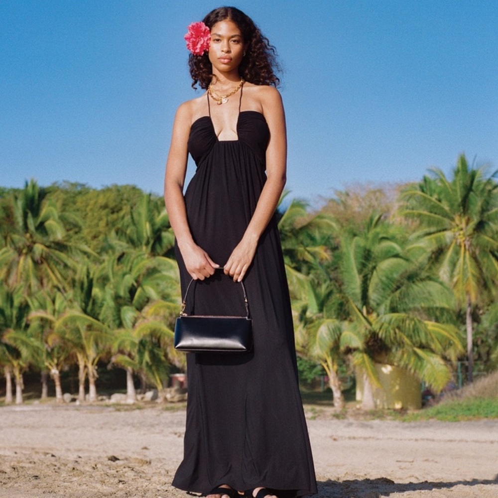 STAUD Kanha reversible Black/tan dress